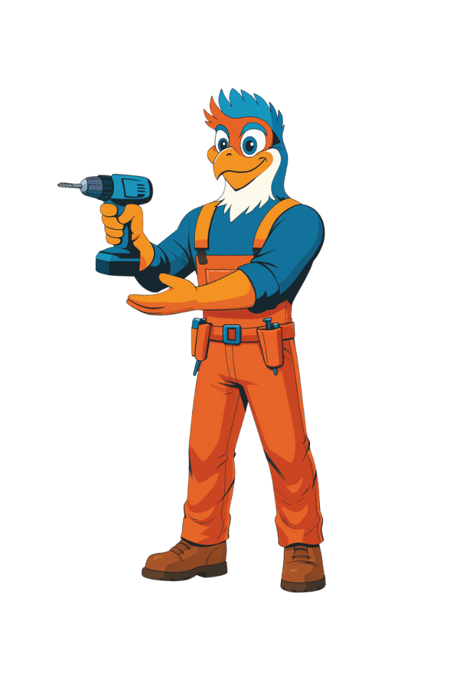 Hank Hawk with drill
